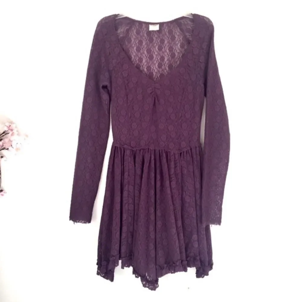 Free People Look Both Ways Sheer Lace Slip Dress - Picture 4 of 6